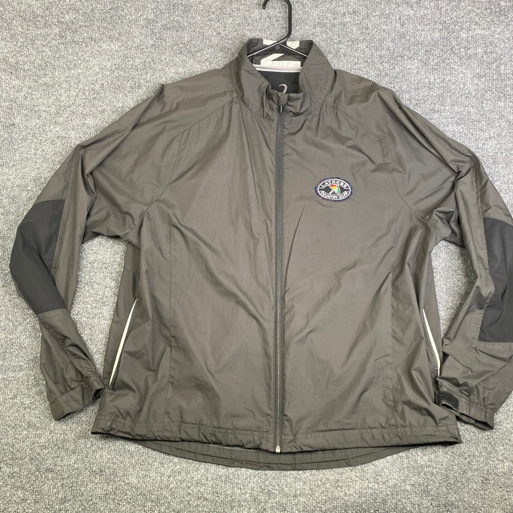 Zero Restriction Latrobe Country Club Windbreaker Jacket Mens XL Golf Zip